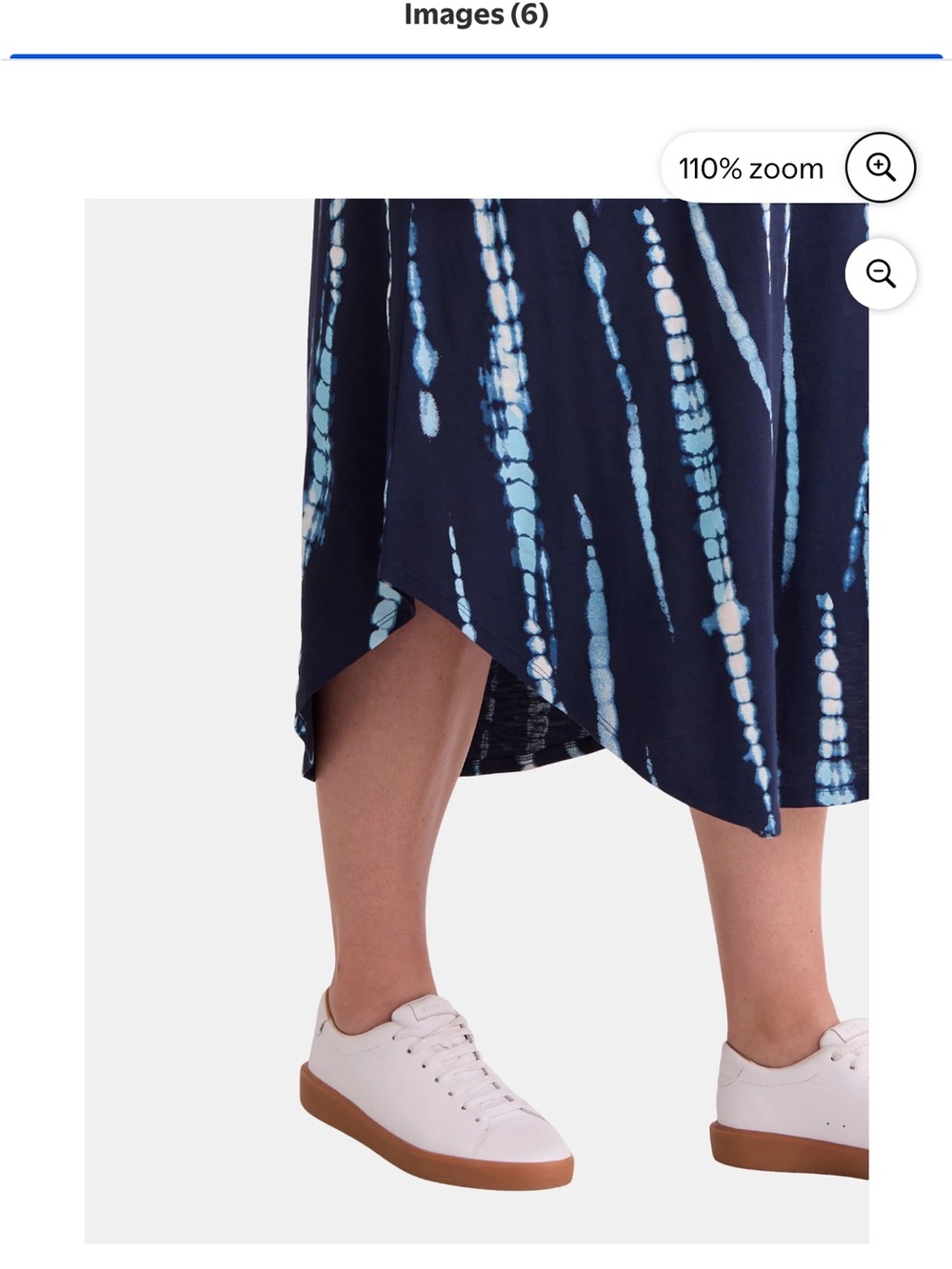 Terra & Sky Navy and Light Blue Tie-Dye Dress - Picture 4 of 6